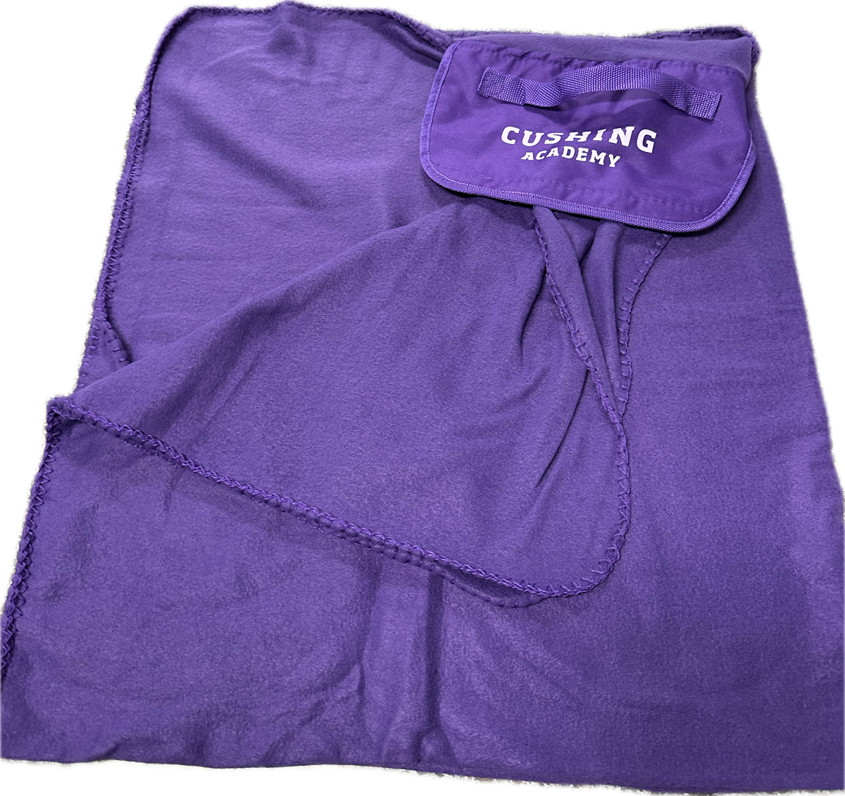 Fold & Go Fleece Blanket Purple Cushing Academy Campus Store