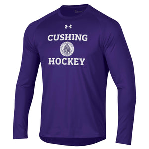 UA LS Hockey Tee Purple