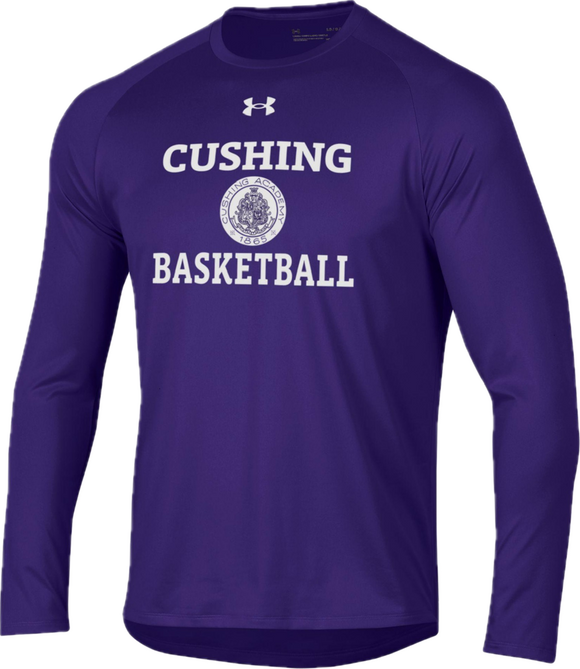 UA LS Basketball Tech Tee Purple