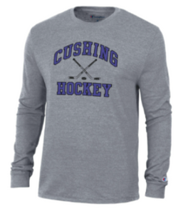 Champion Long Sleeve Hockey Tee Light Grey