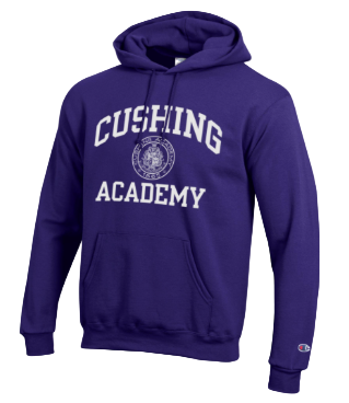 Champion Cushing Academy Seal Hoodie Purple