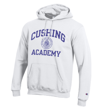 Champion Cushing Academy Seal Hoodie White